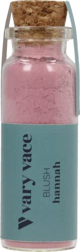 vary vace Blush Hannah (rose clair), recharge, fard à joues, poudre sans liant (ne colle pas, tient facilement sur la peau), cosmétique naturel certifié, végétalien, très toléré, verre avec bouchon