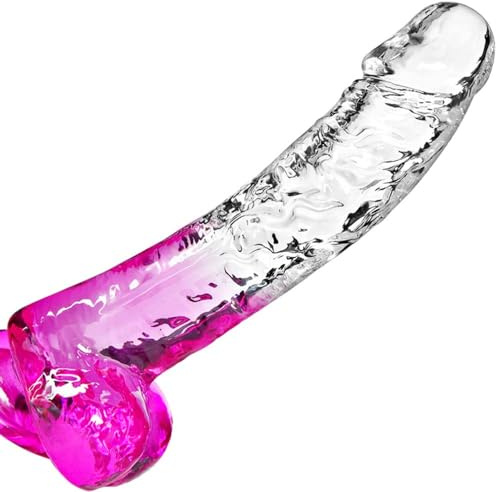 Grande dildo realistico con ventosa trasparente da 24cm - Il perfetto grande giocattolo sessuale per adulti per la stimolazione del punto G, il gioco anale e il divertimento di coppia