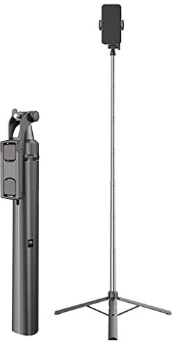 Selfie Stick Treppiede Monopiede Supporto per Cellulare Smartphone (Svart Universal 80cm)