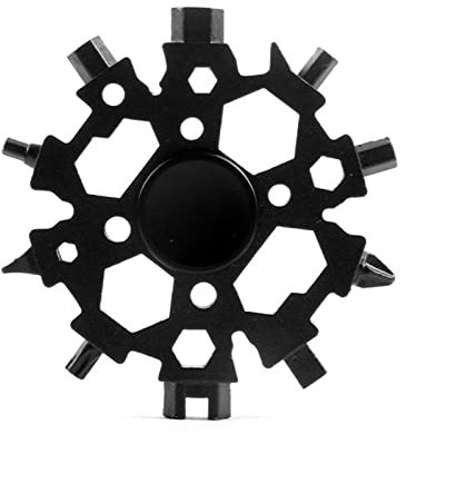 18-in-1 Snowflake Multi Tool,Incredible Tool,Snowflake Multitool 23 In 1 Snowflake Wrench Multifunction Screwdriver Pocket Keychain Spanner Outdoor Camp Survive Tool (Color : Black) ( Color : Black )