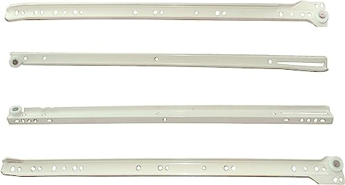 AERREGI Coppia guide di scorrimento a rulli BIANCO per cassetti 25kg (40 cm)