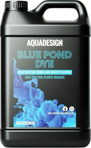 AquaDesign Blue Liquid Pond Dye 5000ml For Ponds And Water Features TREATS 200,000L