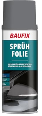 BAUFIX Sprühfolie grau, matt, 400 ml, Oberflächenschutz vor Kratzern und Schmutz, Felgenfolie, hochwertige Beschichtung