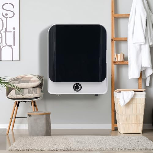 Mini SèChe-Linge, SèChe-Linge, Chauffage En CéRamique Ptc, Double Filtre, Tambour En Acier Inoxydable, Protection Contre La Surchauffe, Peut êTre Fixé Au Mur 830 W