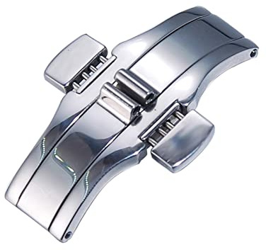 EVIC Chiusura in acciaio inox for 1853 T035617 T035439. Guardia cinturino a farfalla fibbia in acciaio solido Fibbia del cinturino dell'orologio (Color : 6-19mm)