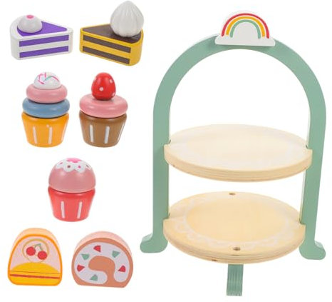 TOYANDONA 1satz Spielzeug-teeservice Aus Holz Für Junge Mädchen Rollenspiel-Set Für Junge Mädchen Kreatives Lernspielzeug Für Miniatur-szenen Zubehör Für Fantasievolles Spielen Und