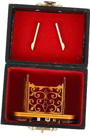 ABOOFAN Miniatur Dulcimer Instrument Modell Dekoration Realistisches Hackbrett Musikinstrument Ornament Kompaktes Design Für Schreibtisch