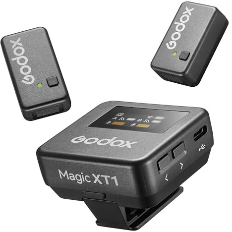 GODOX Wireless Lavalier Microphone for iPhone/Android/Camera/PC/Laptop with Lightning/USB-C/Plug, 48KHz 24Bit, Noise Cancellation for Video Recording, Vlog, YouTube, TikTok【All-Powerful】