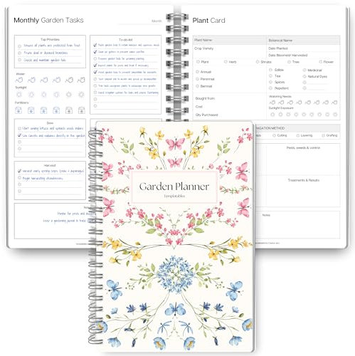 Gardening Planner & Plant Journal | Planting Calendar, Plant Care, Seed Starting, Herb Notes, Garden Planner (Botanical)