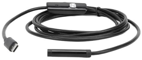 Endoskopkamera mit Lichtern, 7 Mm Schmale Sonde, Endoskop-Inspektionskamera, 2 M Halbstarres Kabel, 2 MP HD-Endoskop, Wasserdichte Schlangenkamera für Rohrleitungsverstopfungen