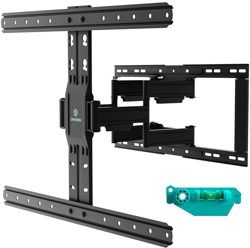 ONKRON TV Wandhalterung schwenkbar für 32-90 Zoll Fernseher bis 50 kg, TV Halterung ausziehbar neigbar, universal Fernsehhalterung max VESA 600x400 Ultra Slim Wandhalterung Fernseher Schwarz SM6L-B