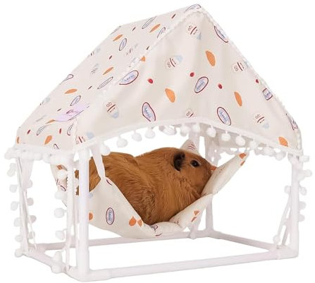 Fulenyi Kleintierhäuser und -unterkünfte, Hasenhäuser und Verstecke - Atmungsaktives Hamsterversteck Hamsterhütte - Leichtes Hamsterkäfig-Zubehör, Hamster-Unterschlupf für Hamster, Meerschweinchen