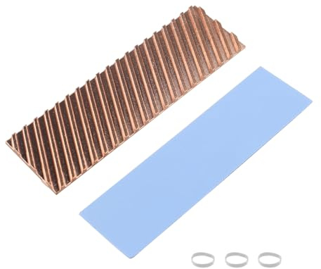 ZDE Dissipatore M.2 per 2280 M.2 SSD con Cuscinetto Termico in Silicone per PC Laptop Raspberry Pi NGFF PCIe NVMe SATA M.2 2280 SSD Raffreddamento, 70x20x2mm