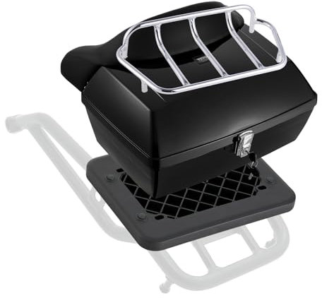 VEVOR Bauletto Universale per Moto in PP Resistente - 48 L Portaoggetti Impermeabile Staccabile con Base Multiforo