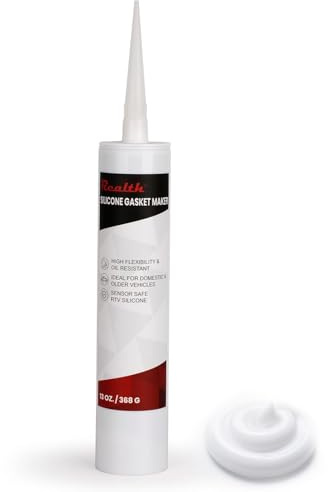 Realth Joint Silicone pour Voiture 368g x 1 Pack Blanc | Haute Température, Résistance à L'huile, Joints en Silicone Polyvalents, pour Portes de Voiture, Pare Brise Moteurs