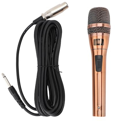 Denash Microfono Cablato per Karaoke, Microfono Vocale Dinamico Professionale con Modello di Pickup, Microfono Microfono Portatile per Cantare
