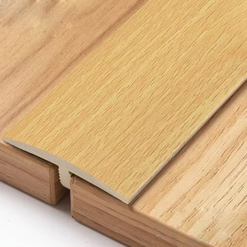 VQWQV Listones De Transición Al Suelo Tira De Tapicería T Cobertura De Huecos Tira Divisoria para Puertas Y Pisos para Unir Espacios En El Piso, Alfombras Y Baldosas(Wood Color)