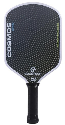 Cosmos Spin EdgeTech Pickleball 16 mm Paddle, Two-Layer Surface, Titanium Web Base, T700 Raw Carbon Fiber Surface, Orbit Grooves for Control and Spin, Space Drive, Honeycomb PP Core