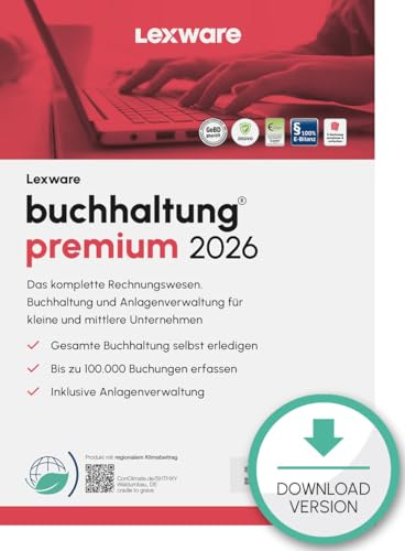 Lexware buchhaltung Premium 2026 (365 Tage)l Buchhaltungs-Software vom Marktführer | PC Aktivierungscode per Email