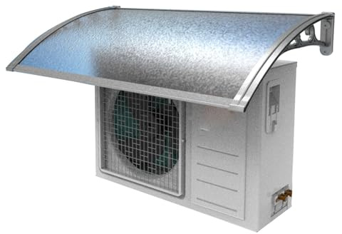 Housse Climatiseur Extérieur Métallique, Cache Climatiseur Exterieur, Coupe Vent et Résistante au Vent, pour les Cours, Balcons(80x125cm/31x49in)