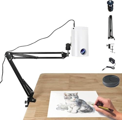 Proiettore da disegno | Lampada proiettore per tracciamento artistico con lavagna fai da te | Proiettore intelligente per bambini e adulti | Strumento da scrivania per schizzi e pittura