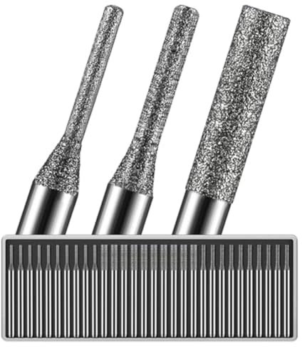 EasyByMall Lot de 30 forets rotatifs diamantés pour verre, pierre et bijoux - Pointe mm/2 mm/3 mm, tige de 1,8 mm, utilisation refroidie à l'eau