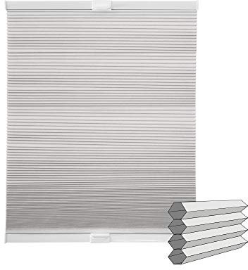 Victoria M. Wabenplissee Standard Verdunkelungsplissee Plissee Sonnenschutz, Feuchtraum Geeignet, 120 x 130cm, Weiß