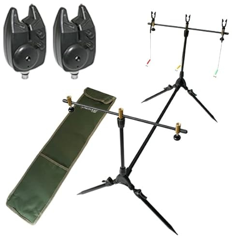 Carp Multi Rod Pod And Bite Alarms x 2 + Bag Carp Pod