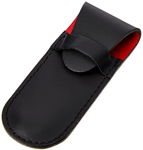 VICTORINOX FUNDA Piel Negra, FORRADA Roja