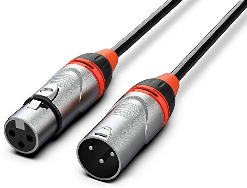 Audibax Pro Cable XLR Macho a XLR Hembra 3 Metros Negro