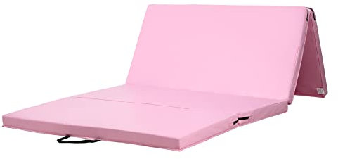 KaRaDaStyle Gymnastics Mat Folding Stretch Mats 71x39x2 Exercise Muscle Training Children Play Horizontal Bar Mat Yoga Sports Soundproof Home Use (Pink/4-fold)