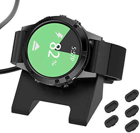Garmin Charging Dock for Vivoactive 3, Fenix 5/6 X S, Forerunner 955/945/935/255/245, Instinct, Fenix 7/7S/7X, Venu 2 Plus, Move Sport Epix, 5 Dust Plugs