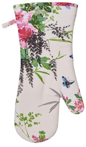 Ulster Weavers Gauntlet Single Oven Glove - Madame Butterfly (100% Cotton Outer; 100% Polyester wadding; CE marked, Green)