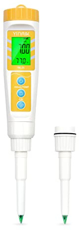 YINMIK Food pH Meter with Extra pH Replaceable Probe,Digital pH Tester for Sourdough and Bread,Food pH Tester for Meat,Canning,Cheese,Solid Samples, Soft Soil and Water…