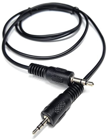 DRUT 1m 2.5mm to 3.5mm 1/8'' Stereo Audio Jack Male to Male Cable | Auxiliary AUX Lead Cord 3.3ft
