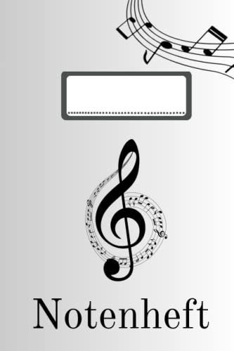 Notenheft leer für Musikschule Anfänger Flöten Gitarre Klavier Instrumente Notenschlüssel