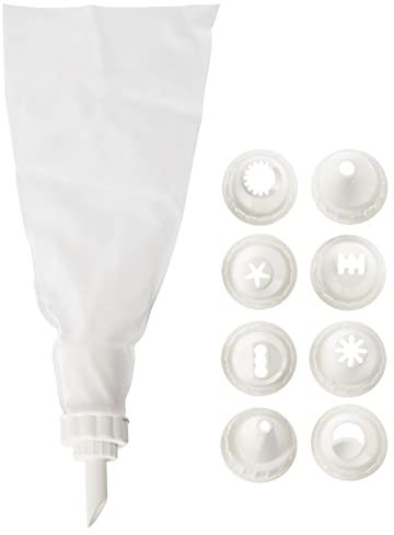 Sacchetti da pasticceria, sac à poche in silicone, decoratore con beccucci, 10 cucchiai.