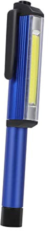 Housoutil Magnetische Cob Led Arbeitsleuchte 1stücke Mit Clip Tragbare Taschenlampe Für Werkstatt Camping Notfälle Blaue Inspektionslampe