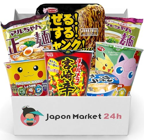 Pack de 7 Ramen Noodles Japonés Auténtico Importado de Japón. Sabores Variados. Experiencia Gourmet de Comida Asiática Instantánea. Delicioso Ramen Instantáneo para Amantes de la Cocina Japonesa