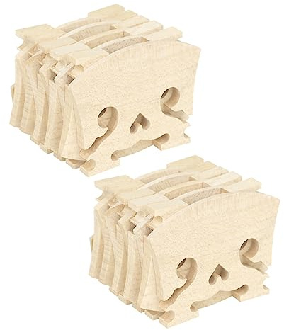 ibasenice Puente en Forma de Corazón para Violín de Madera de Arce 10 Piezas Portátil y Mejora el Tono del Violín, Ideales para Grabaciones y Presentaciones