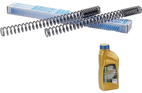 WIRTH-Federn - Motorrad Gabelfeder 2er Set inkl. 1L Gabelöl - Har Dav - HD FXDL 1340 Dyna Glide Low Rider 1993-1998 - Gabelöl 160-5010 - 891