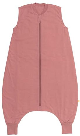 schlummersack Baby Schlafsack mit Füßen Sommer 1 Tog 80 cm dünn Pastellrosa | Schlafsack mit Beinen für eine Körpergröße von 80-90cm | Schlafsack Baby Sommer Frühling
