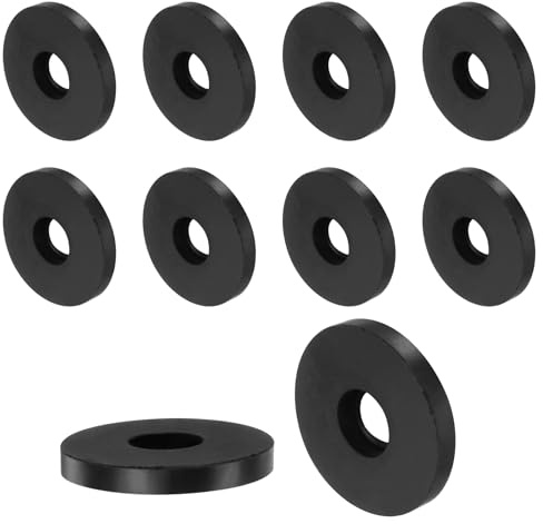 QUARKZMAN Gummi Unterlegscheiben Gummi Abstandshalter Gummiringe 40mm Außendurchmesser x 15mm Innendurchmesser x 5mm Höhe, Runde Dicke Gummischeiben Anti Vibrations Abstandshalter, 8 Stück