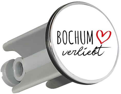 Huuraa Waschbeckenstöpsel Bochum verliebt Geschenk 4cm für Waschbecken Abflussstopfen Bochum Geschenkidee