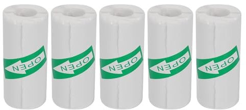 5 Rollen 57 * 25 mm Druckerpapier können selbstklebende Thermopapierrollen for Drucken von Fotos drucken Thermopapier