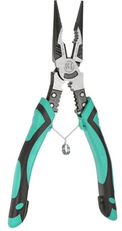 sourcing map Long Nose Pliers 9'' Needle Nose Pliers with Wire Stripper Cutters Comfort Grip 5-in-1 for Cutting Crimping Banding Stripping Wire