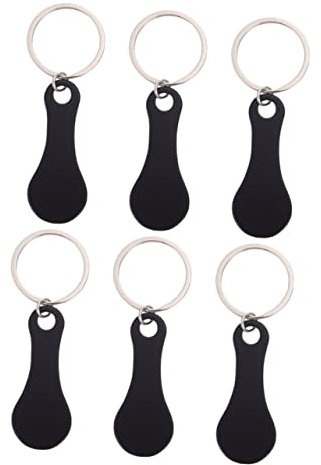 Gogogmee 6pezzi Pz Gettoni Per Carrello Della Spesa Acciaio Inossidabile Con Portachiavi Facile Da Usare Per Supermercati e Shopping Pratici e Leggeri Per Ogni Occasione