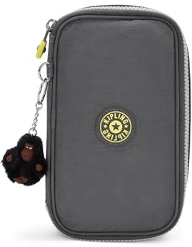 Kipling 50 Pens Étui à Crayons de Taille Moyenne, Pochettes, étuis, Back to Grey (Gris)