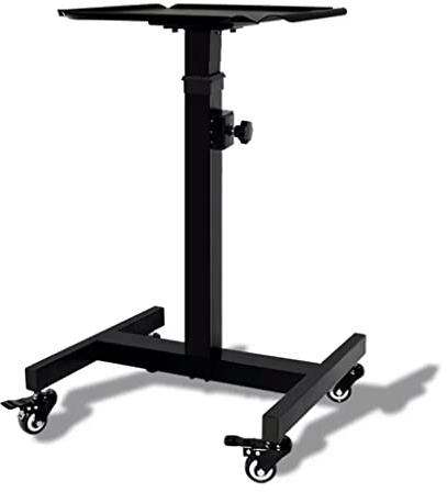 XAoSCd Vassoio Supporto per Proiettore Carrello Elevatore Workstation Portatile Rimovibile Staffa per TV Pavimento Scaffale per Casa E Ufficio Scaffale per Proiettore Domestico,Black-70-110CM