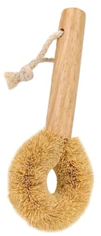 CIYODO Mehrzweck Reinigungsbürste Holzgriff Mit Hängeöse Für Küche Und Haushalt Natürliche Kokosfasern Topf Und Flaschenbürste Praktische Spülbürste Für Glas Und Babyflaschen